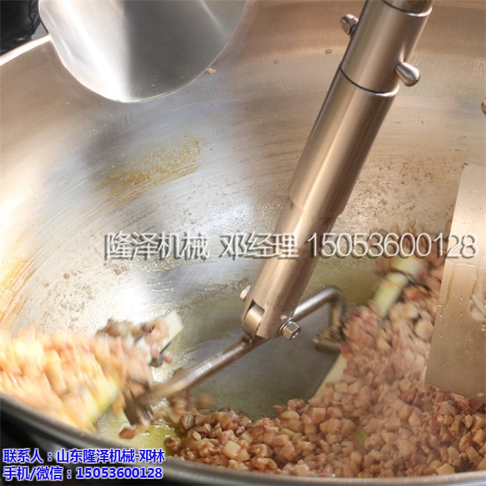 隆澤機械自動炒炸醬鍋，一鍋炒醬二三百斤